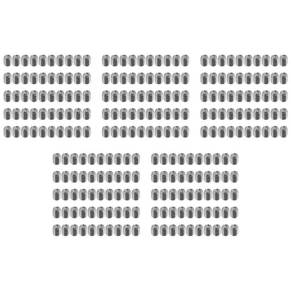 250Pcs M2.5 x 3mm Stainless Steel Hex Socket Set Grub Screws Headless Cup Point,250pcs x Set Screw,Silver Tone