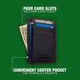 thumbnail image 4 of Front Pocket Slim Minimalist Leather Wallet RFID Blocking Genuine Leather Credit Card Holder, 4 of 6
