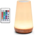 thumbnail image 1 of nipocaio Auxmir LED Night Light, Bedside Lamp, Touch Night Lamp with 13 Changing Colors, Rechargeable Table Lamp with Remote Control for Bedroom, Baby Room and Living Room, Light Brown, 1 of 5
