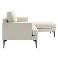 thumbnail image 3 of Modway Evermore Right-Facing Upholstered Fabric Sectional Sofa in Beige, 3 of 8