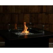 النار الشعور خفف من الزجاج لمربع Lpg النار حفر Lpg واضح إنهاء واضح حفرة الرياح الحرس