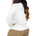 thumbnail image 4 of Domzest Sweatshirts for Women Full-Zip Long Sleeve 3X-5X Hoodies Winter Lightweight Loose Fit Cotton Drawstring Oversize Sweaters Casual with Pocket Jacket White 4XLarge, 4 of 5