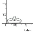 thumbnail image 2 of 14k White Gold 6x4mm Oval Cubic Zirconia ring, 2 of 4