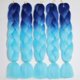 thumbnail image 2 of Trenza de pelo, 5 piezas Ombre Jumbo trenza de pelo, trenzas africanas, 24 pulgadas, 17.64 oz de trenza sintética, pelo trenzado de ganchillo (azul real/azul cielo #), 2 of 5