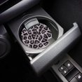 thumbnail image 4 of Car Drinks Set oF 2 Pack Leopard Print Absorbent Ceramic Stone Black Grey White with A Finger Notch For Easy Removal From Auto Cupholder, 4 of 6