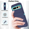 thumbnail image 4 of Asuwish Compatible with Google Pixel 7 Pro 5G Phone Case Hybrid Rugged Shockproof Hard Protective Drop Proof Full Body Heavy Duty Mobile Cell Cover for Pixel7Pro Pixel7 XL Seven 7Pro Women Men Blue, 4 of 7