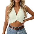 thumbnail image 2 of Cropped Muscle Tank Top Sleeveless Casual Vest Summer Fashion Workout Tee Top and Shorts Set for Women XXL, 2 of 5