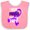 Pink and White, variant on Inktastic I Wear Purple for My Papa Pancreatic Cancer Awareness Boys or Girls Baby Bib