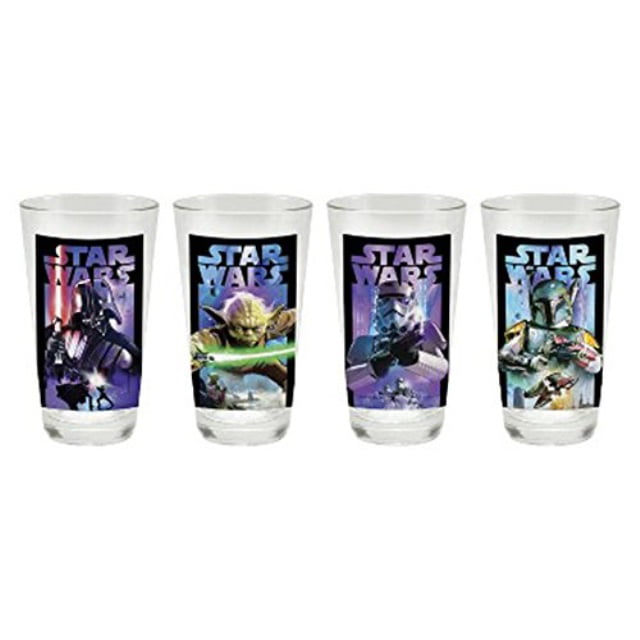 Multicolour Star Wars Drinking Glasses Set of 2 8 x 8 x 9 cm