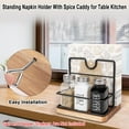 thumbnail image 4 of Napkin Holder for Table Metal Napkin Holder with Salt and Pepper Shakers Caddy Modern Napkin Dispenser for Table Kitchen Dining Table Decor Not Including Salt and Pepper Shakers, 4 of 6