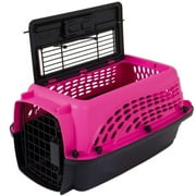 Angle View: Petmate Two Door Top-Load Kennel Pink Up to 10 lbs