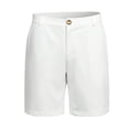 thumbnail image 5 of FRSASU Men's Popular Suit Shorts Classic Button Down Casual Holiday Shorts Outfits Casual Sports Solid Color Golf Shorts White, 5 of 6