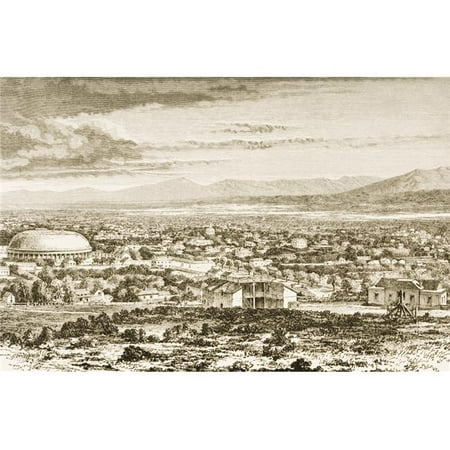 Posterazzi DPI1839480LARGE Overall View Salt Lake City Utah In 1870S From American Pictures Drawn Poster Print, Large - 34 x