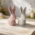 thumbnail image 5 of Cute Q-Style Ceramic Easter Bunny – Large Pink Tabletop Decoration for Coffee Table & Desk (Ceramics), 5 of 5
