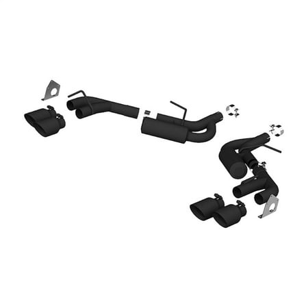MBRP 16-18 Chevrolet Camaro V6 2.5in BLK NPP Dual Axle Back Exhaust w/ 4in Quad Dual Wall