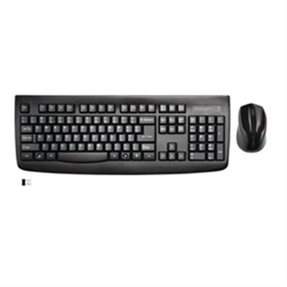Pro Fit Keyboard with Mice Wireless Desktop Set - Black