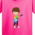 thumbnail image 4 of Inktastic Rock Boy, Brown Hair, Guitar Player, Band, Music Youth T-Shirt, 4 of 5