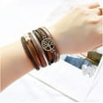 thumbnail image 4 of Tree of Life Leather Bracelets for Women.Colorful Multi-Layer Wrapped Wristband Bracelets for Women,Birthday Easter Basket Stuffers Jewelry Gifts for Teens Girls (Brown), 4 of 4