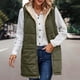 thumbnail image 1 of Chaleco informal de invierno para mujer, holgado, a la moda, con bolsillos de color y cremallera, abrigo largo reversible de algodón., 1 of 7