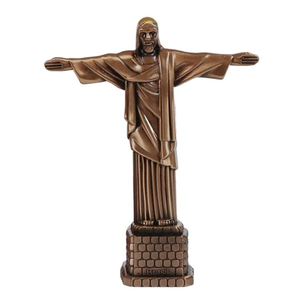 Figura religiosa de aleación, modelo artístico, crucifijo decorativo, figurita religiosa, regalo Bronce rojo