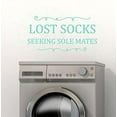 thumbnail image 4 of Lost Socks Seeking Sole Mates Vinyl Lettering Wall Decor Art Laundry Sticker Quote 23x12 -Inch Mint Green, 4 of 6