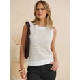 thumbnail image 4 of ANRABESS Sweater Vest for Women Striped Sleeveless Knit Tank Top, Lightweight Crewneck Casual Summer Pullover Shirt, 4 of 9