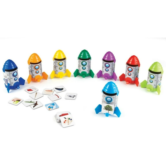 Learning Resources, LRNLER5462, Rhyme/Sort Rockets Activity Set, 1 / Set, Multi