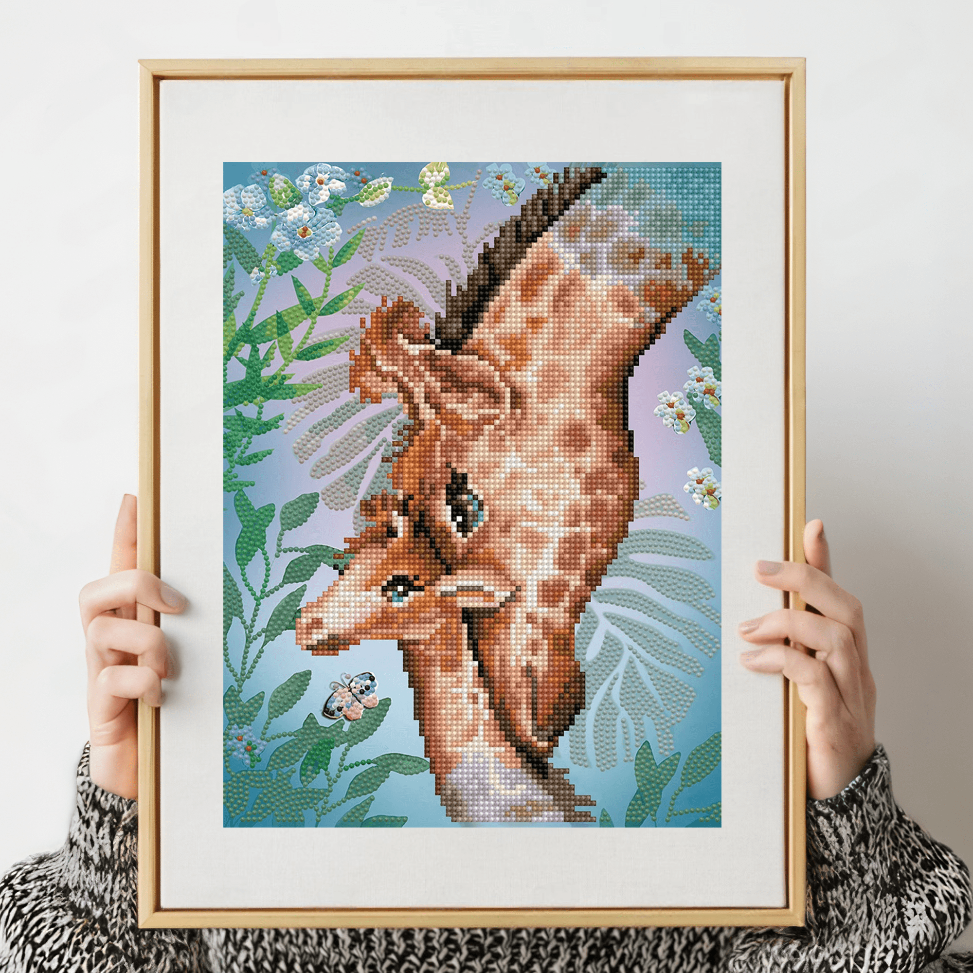 Diamond Dotz Guiding Love Giraffe  Diamond Painting Kits for Adults - Diamond Art Kits a Relaxing Creative Craft Kit with Dotz Gems Giraffe  10.6"x13.8"
