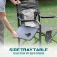 thumbnail image 6 of Bliss Hammocks 24V Heated Camping Chair Director Seat with Side Table, Adult, Gray, 6 of 10