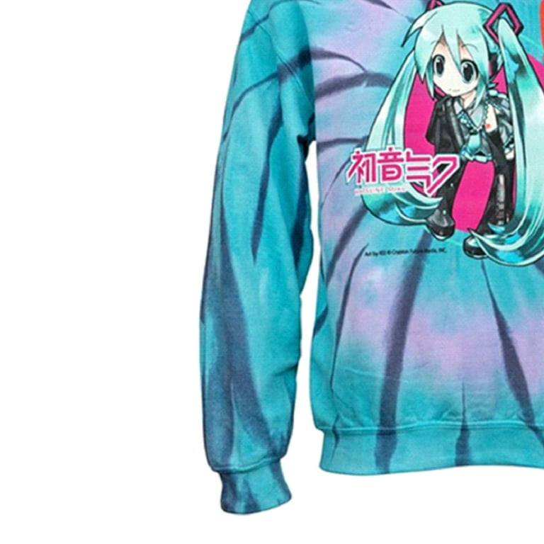 HATSUNE MIKU Junior Women's Tie Dyed Long Sleeve Sweatshirt (3XL