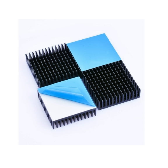 Easycargo 40mm Heatsink Kit 40x40x11mm   3M 8810 Thermal Conductive Adhesive Tape, Cooler Heat Sink for Cooling 3D Printer, TEC1-12706 Thermoelectric Peltier 40mmx40mmx11mm (Black, 4)