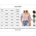 thumbnail image 3 of Women's Casual V Neck Loose Fit Blouses Shirts Chiffon Blouse Tops 3/4 Ruffled Sleeve, 3 of 3