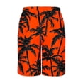 thumbnail image 4 of Ceisia Men's Elastic Waist Drawstring Loose Fit Beach Shorts with Pockets All-over Print Quick Dry Casual Summer Pants Orange Gifts for Father 3X, 4 of 5