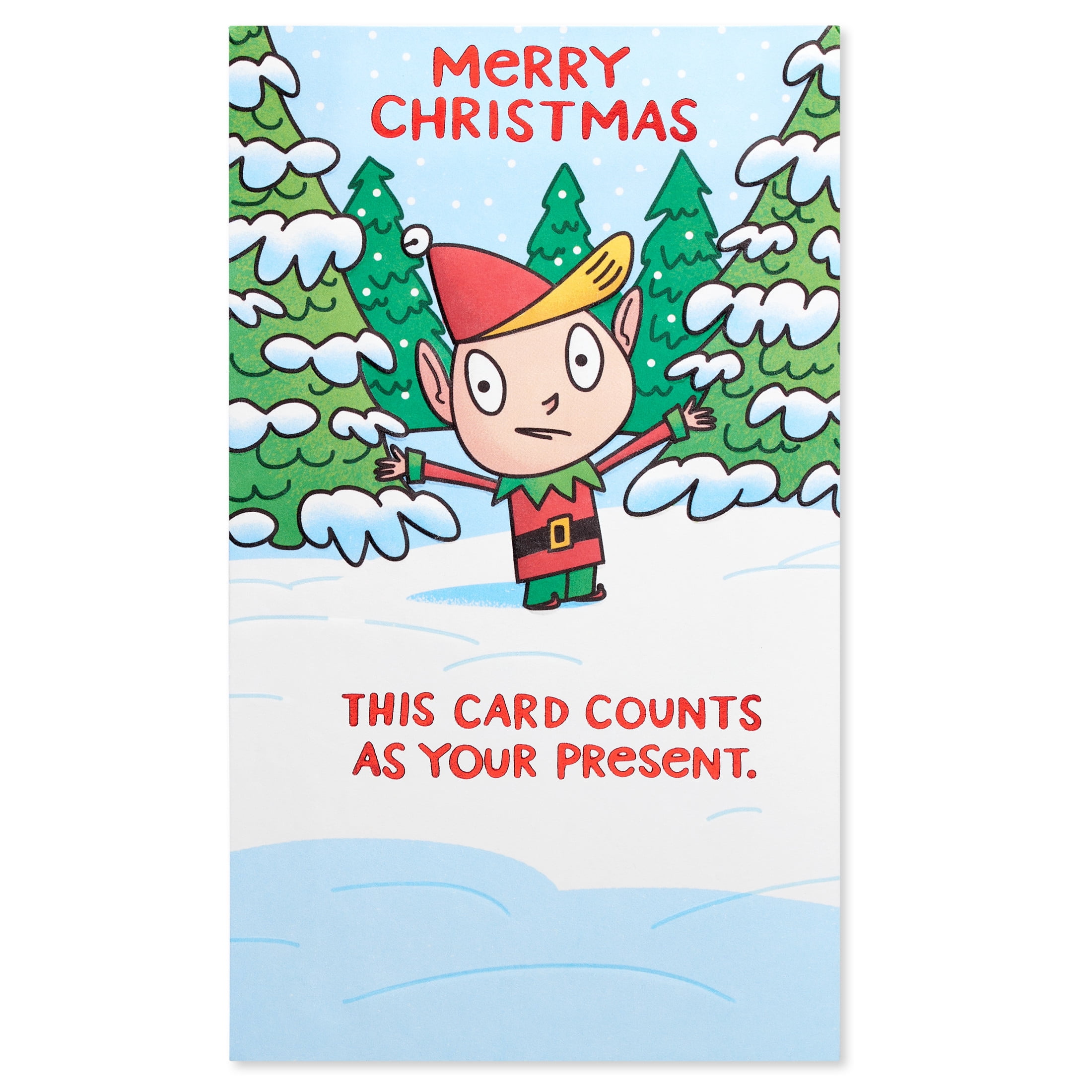 American Greetings Funny Christmas Money and Gift Card Holder, Santa's Elves (Your Present)