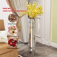 thumbnail image 3 of Olurrisa 36.02" Tall Octagonal Mirror Floor Vase, Silver Modern Glass Vase for Pampas Grass & Artificial Plants, Luxury Home Decor, 3 of 9