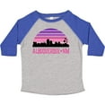 thumbnail image 3 of Inktastic Albuquerque New Mexico Retro Sunset Skyline Girls Toddler T-Shirt, 3 of 5