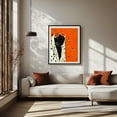 thumbnail image 2 of Panther in Style - India Illustration Pop Art Animal Fashion Modern Art Wildlife Whimsical Stars Black Framed Wall Art Print 6 x 8 inches, 2 of 4