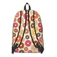 thumbnail image 3 of Donut Dessert School Backpack, Colorful Sweet Donut Pattern Casual Daypack Lightweight Travel Bag for Students and Women, 3 of 4