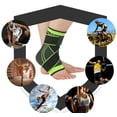 thumbnail image 2 of Tobillera con envoltura de presión para deportes al aire libre, Protector de correa transpirable, tobillera deportiva ajustable de nailon tejido (M), 2 of 5