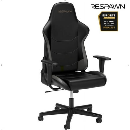 UPC: 0192767015332 | RESPAWN 110 Ergonomic Gaming Chair – Racing Style High Back- Integrated Headrest  135 Degree Recline with Adjustable Tilt Tension & Angle Lock – Gray