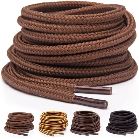 

Miscly Round Boot Laces [2 Pair] Heavy Duty and Durable Shoelaces for Boots Work Boots & Hiking Shoes