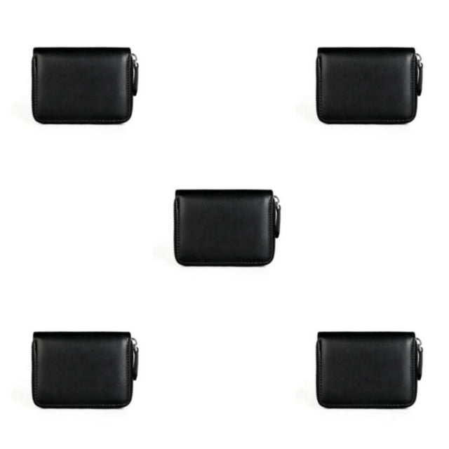 Qarigey Monedero para hombre, monedero corto, minicartera con cremallera, tarjetero con bloqueo Rfid, piel de vaca, gran capacidad, bolsa para Type2 NO2