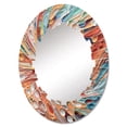 thumbnail image 2 of Designart "Symphony of Spirals I" Abstract Spirals Round Wall Mirror - Modern Oval Printed Decorative Oversized Mirror - Multiple Color Options, 2 of 4