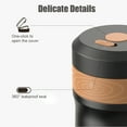 thumbnail image 3 of Ametoys French Press Coffee Maker for Travel 2-Layer Filter Mesh Double Walled Stainless Steel Insulated Coffee Maker Cup for Coffee Tea Portable French Press Mug for Travel Office, 3 of 5