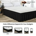 thumbnail image 5 of CCNY Wrap Around Style Bed Skirt Twin Black 15" Microfiber Bed skirt, 5 of 6