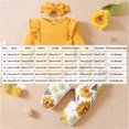 thumbnail image 6 of Enyan Baby Girl Clothes Newborn Infant Outfits Ruffle Romper+ Floral Pants + Cute Headband Sets for Girls（Size 12-18 Months）, 6 of 8