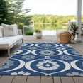 thumbnail image 6 of Addison Rugs Chantille Indoor/Outdoor Transitional Medallions Navy Washable Rectangle Rug, 8' x 10', 6 of 6