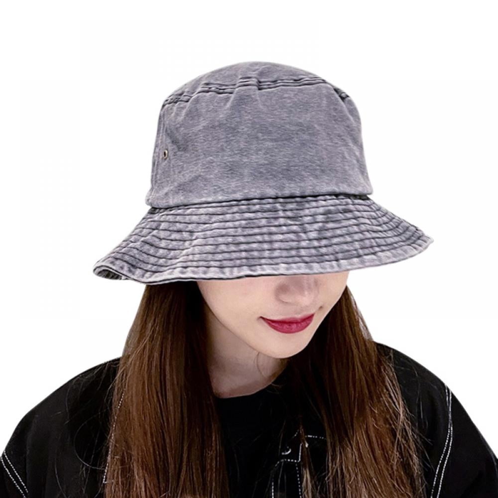 Unisex Washed Cotton Bucket Hat Summer 