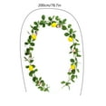 thumbnail image 7 of YOTQUSKI Fall Garland, Christmas Garland, Artificial Vines Greenerys With Lemon Daisys Leaves Faux Hanging Plants For Wall Decor Room Atmospheres Setup Shelf Display Decorative Foliage Stems, 7 of 7
