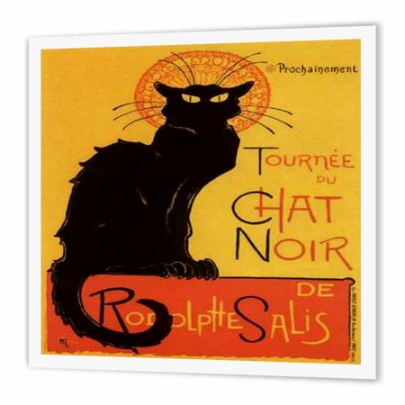3drose Le Chat Noir Advertising Art Nouveau Black Cat Cat Cats Chat Noir Le Chat Iron On Heat Transfer 8 By 8 Inch For White Material